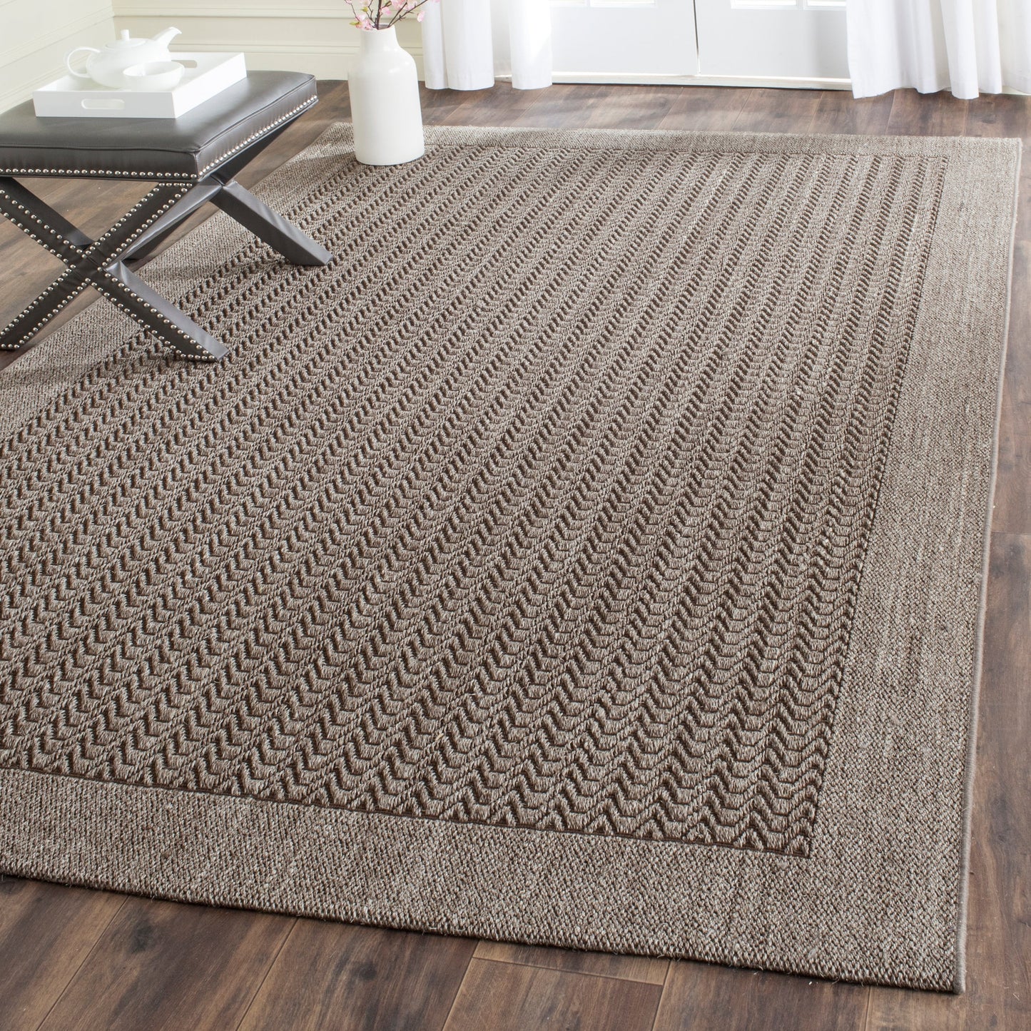 SAFAVIEH, Tapis en sisal moderne nacré Palm Beach