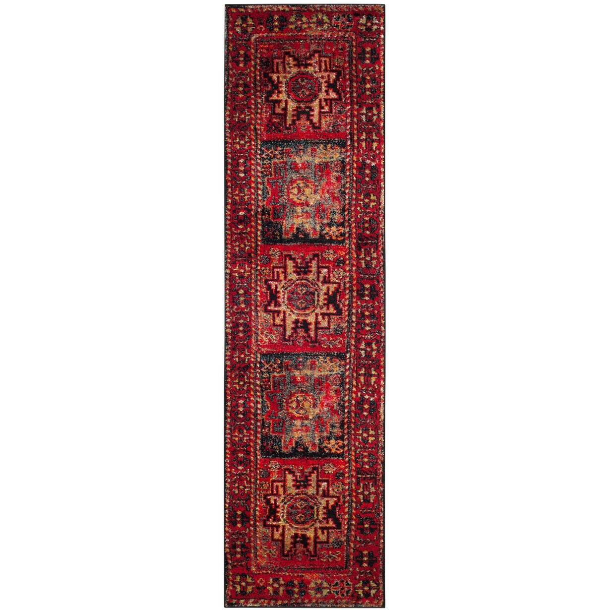 SAFAVIEH, Tapis Oriental Vintage Hamadan Lilla en détresse