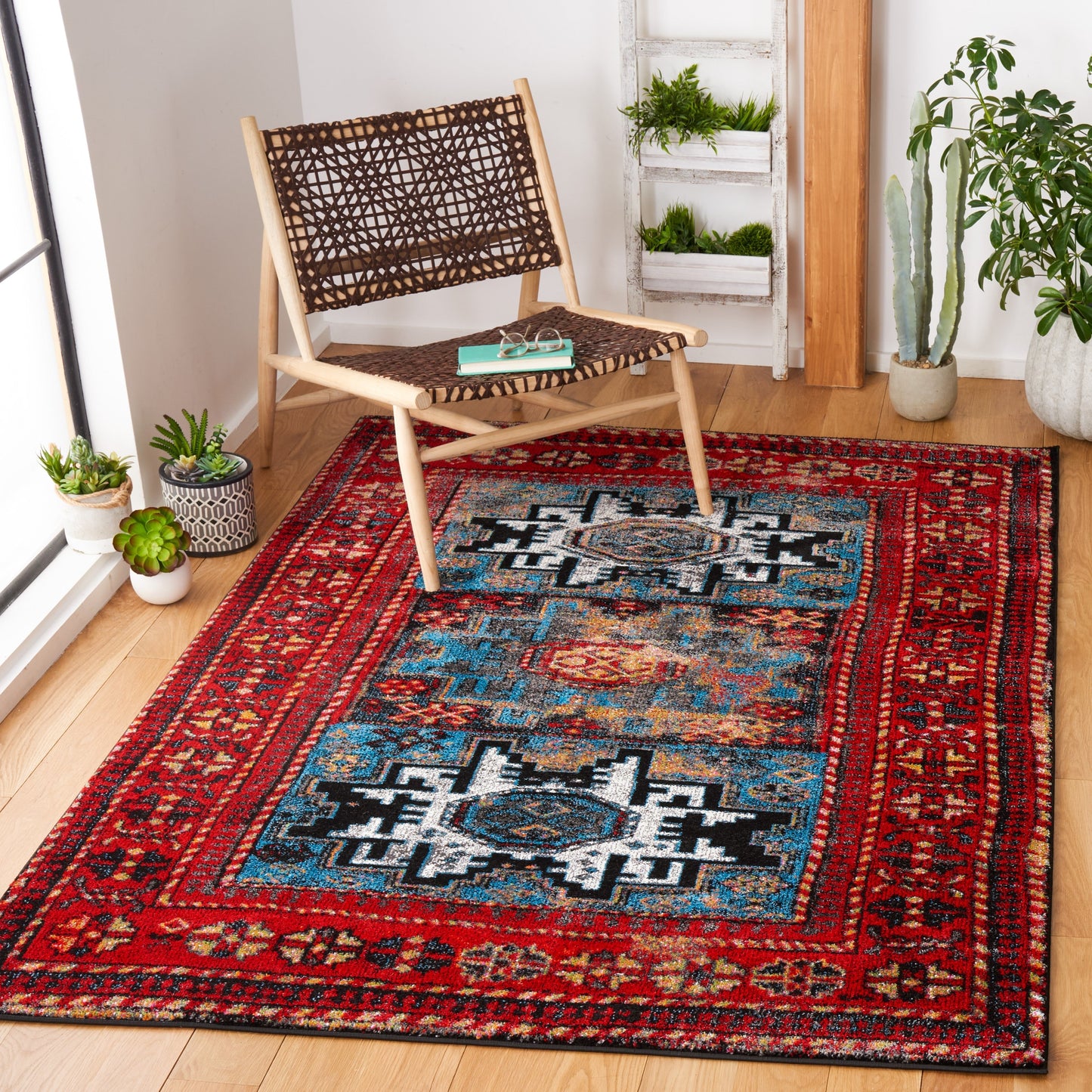 SAFAVIEH, Tapis Oriental Vintage Hamadan Lilla en détresse