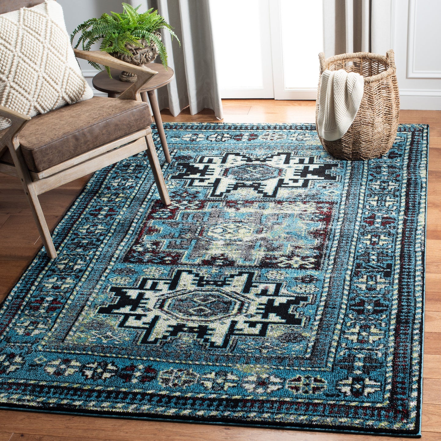 SAFAVIEH, Tapis Oriental Vintage Hamadan Lilla en détresse