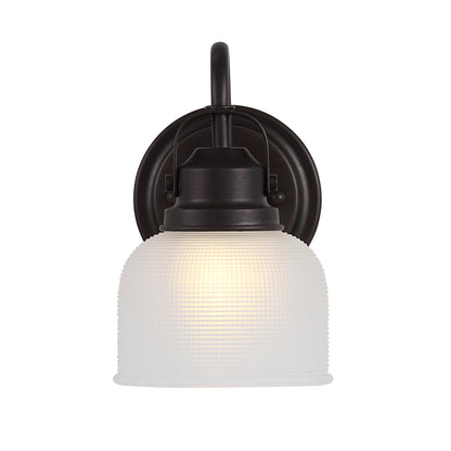 Applique de vanité à LED Shirley en métal/verre, par JONATHAN Y