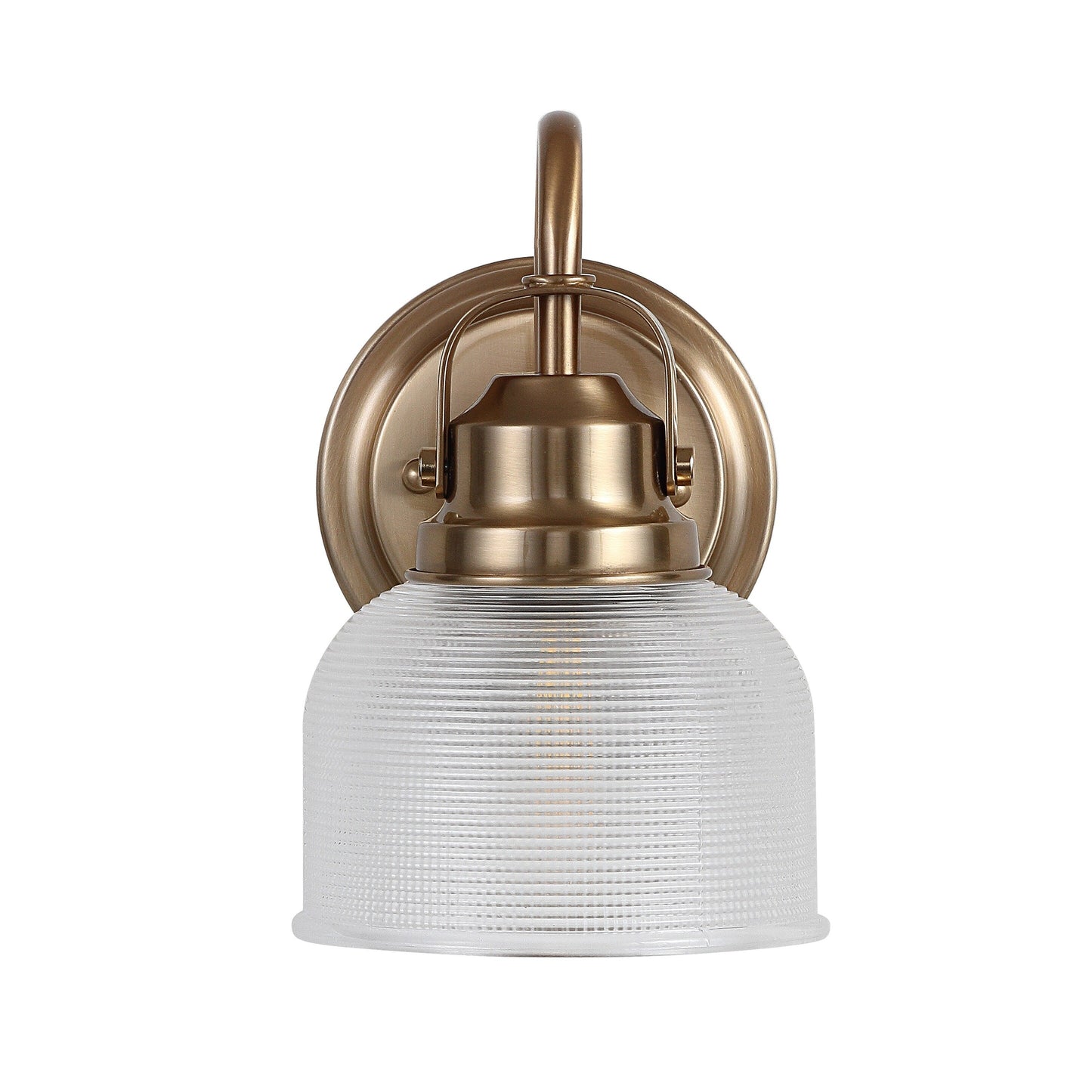 Applique de vanité à LED Shirley en métal/verre, par JONATHAN Y