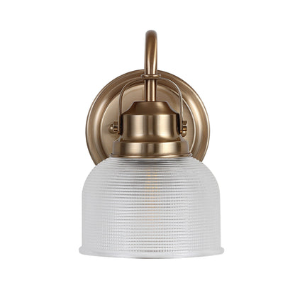 Applique de vanité à LED Shirley en métal/verre, par JONATHAN Y