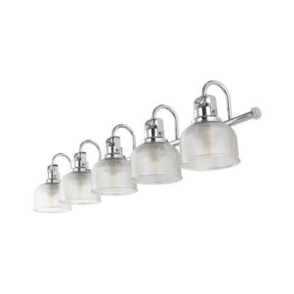 Applique de vanité à LED Shirley en métal/verre, par JONATHAN Y