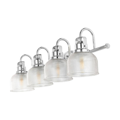 Applique de vanité à LED Shirley en métal/verre, par JONATHAN Y