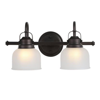 Applique de vanité à LED Shirley en métal/verre, par JONATHAN Y