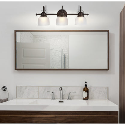 Applique de vanité à LED Shirley en métal/verre, par JONATHAN Y