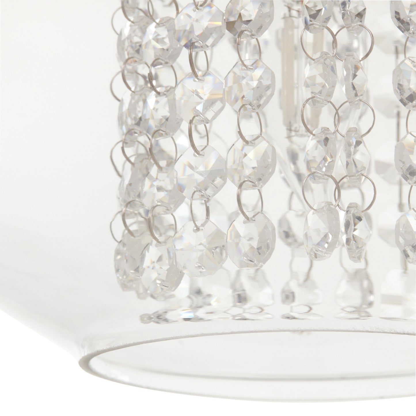 Pendentif en verre de Wallock et bijoux en cristal à facettes en verre Orchidée argentée, à brancher et à accrocher