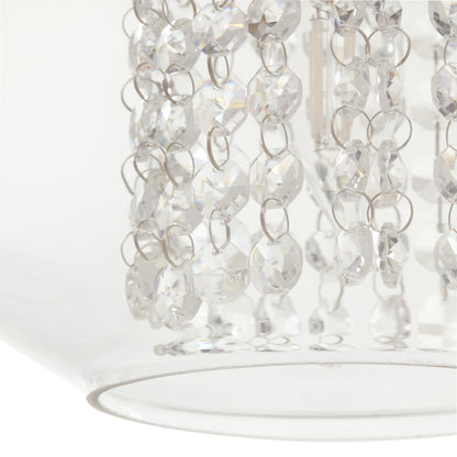 Pendentif en verre de Wallock et bijoux en cristal à facettes en verre Orchidée argentée, à brancher et à accrocher