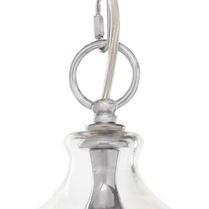 Pendentif en verre de Wallock et bijoux en cristal à facettes en verre Orchidée argentée, à brancher et à accrocher