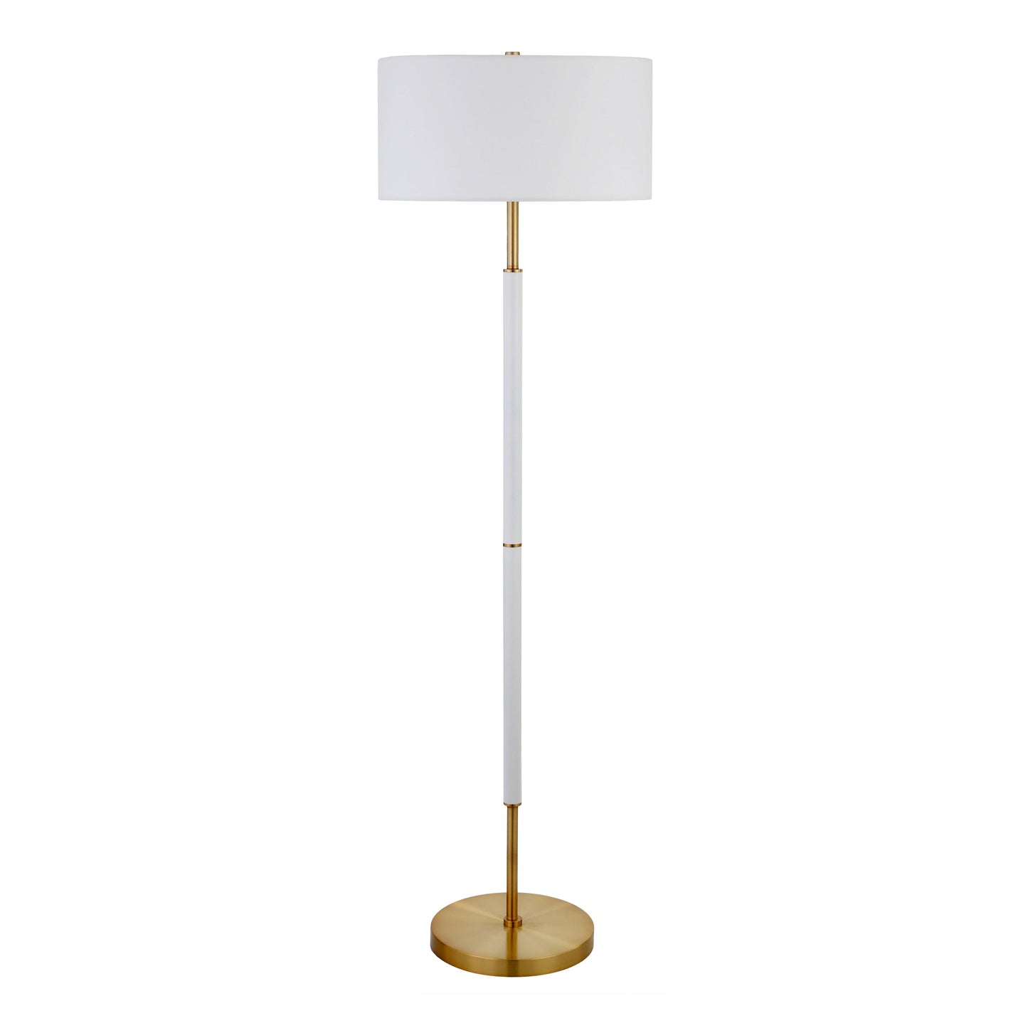 Lampadaire Simone à 2 lumières avec abat-jour en tissu