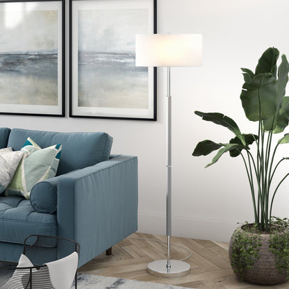 Lampadaire Simone à 2 lumières avec abat-jour en tissu