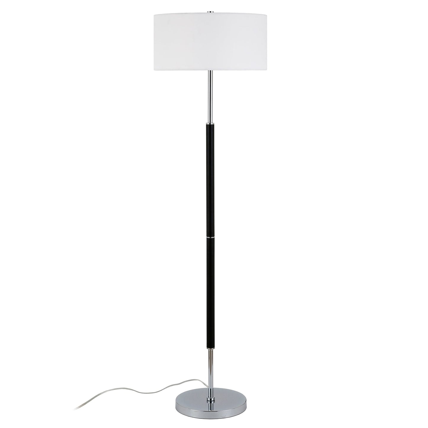 Lampadaire Simone à 2 lumières avec abat-jour en tissu