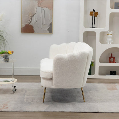 Petit canapé deux places Mini Room avec pieds en métal doré - 2 places