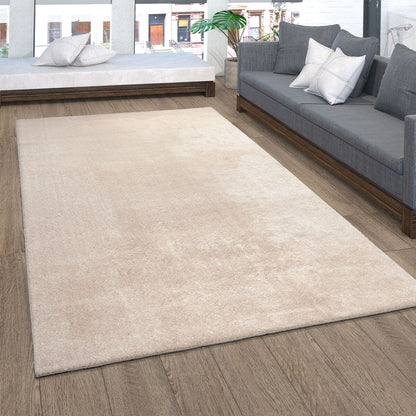 Tapis doux et lavable avec envers antidérapant, couleurs unies