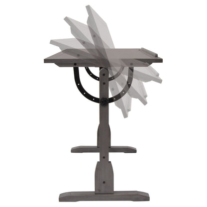 Table à dessin vintage en bois de 36 pouces avec plateau réglable en angle pour le dessin