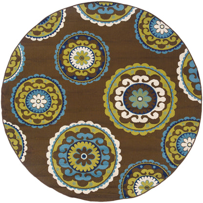 Tapis d'intérieur/extérieur à médaillons floraux Vista Home Catalina--