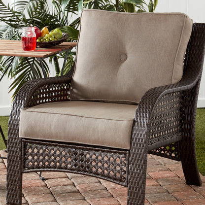 Ensemble de coussins d'extérieur à siège profond Sunbrella de qualité supérieure, 2 pièces