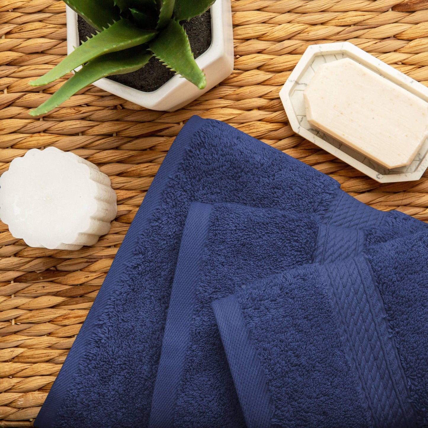 Ensemble de serviettes 3 pièces en coton égyptien épais de qualité supérieure