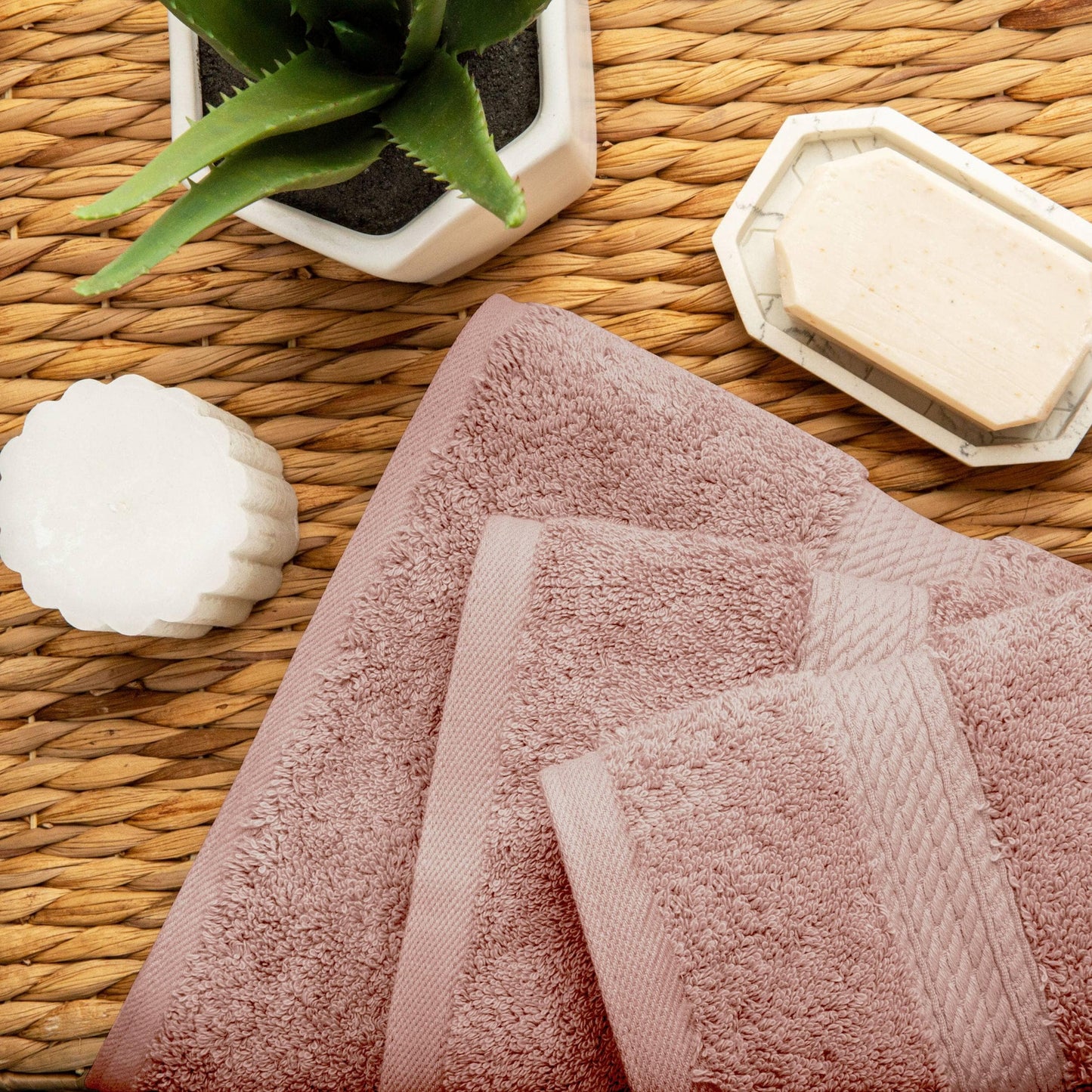 Ensemble de serviettes 3 pièces en coton égyptien épais de qualité supérieure