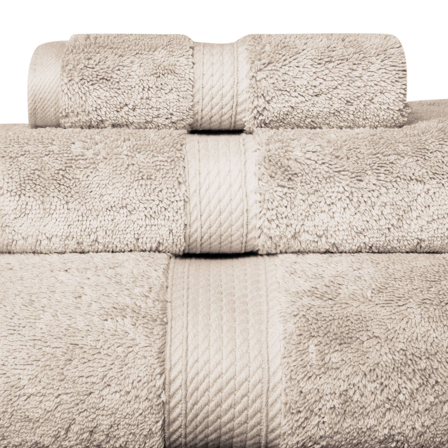 Ensemble de serviettes 3 pièces en coton égyptien épais de qualité supérieure