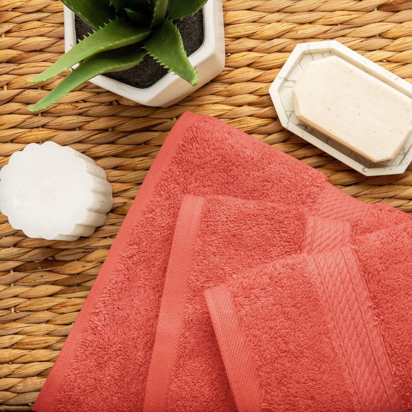 Ensemble de serviettes 3 pièces en coton égyptien épais de qualité supérieure