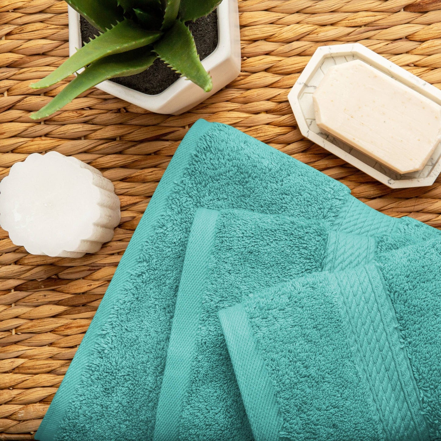 Ensemble de serviettes 3 pièces en coton égyptien épais de qualité supérieure