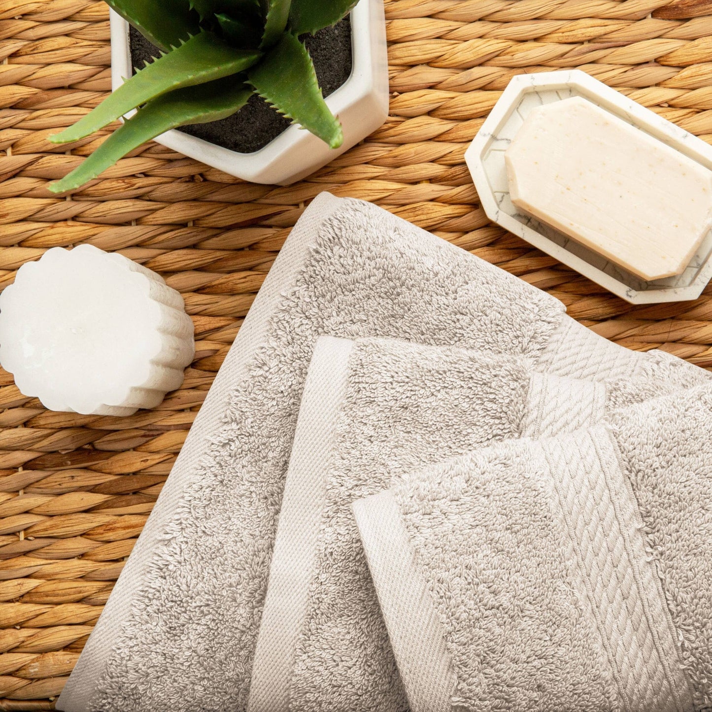 Ensemble de serviettes 3 pièces en coton égyptien épais de qualité supérieure