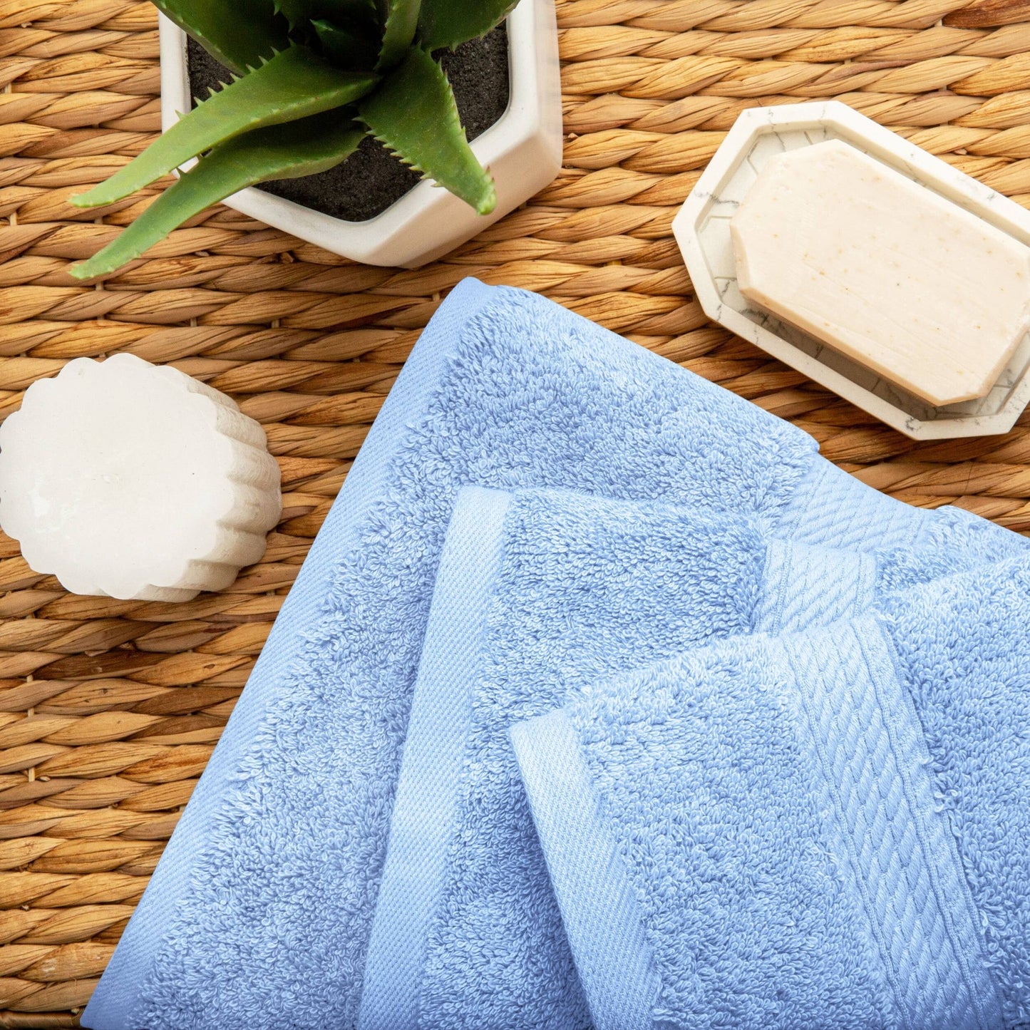Ensemble de serviettes 3 pièces en coton égyptien épais de qualité supérieure