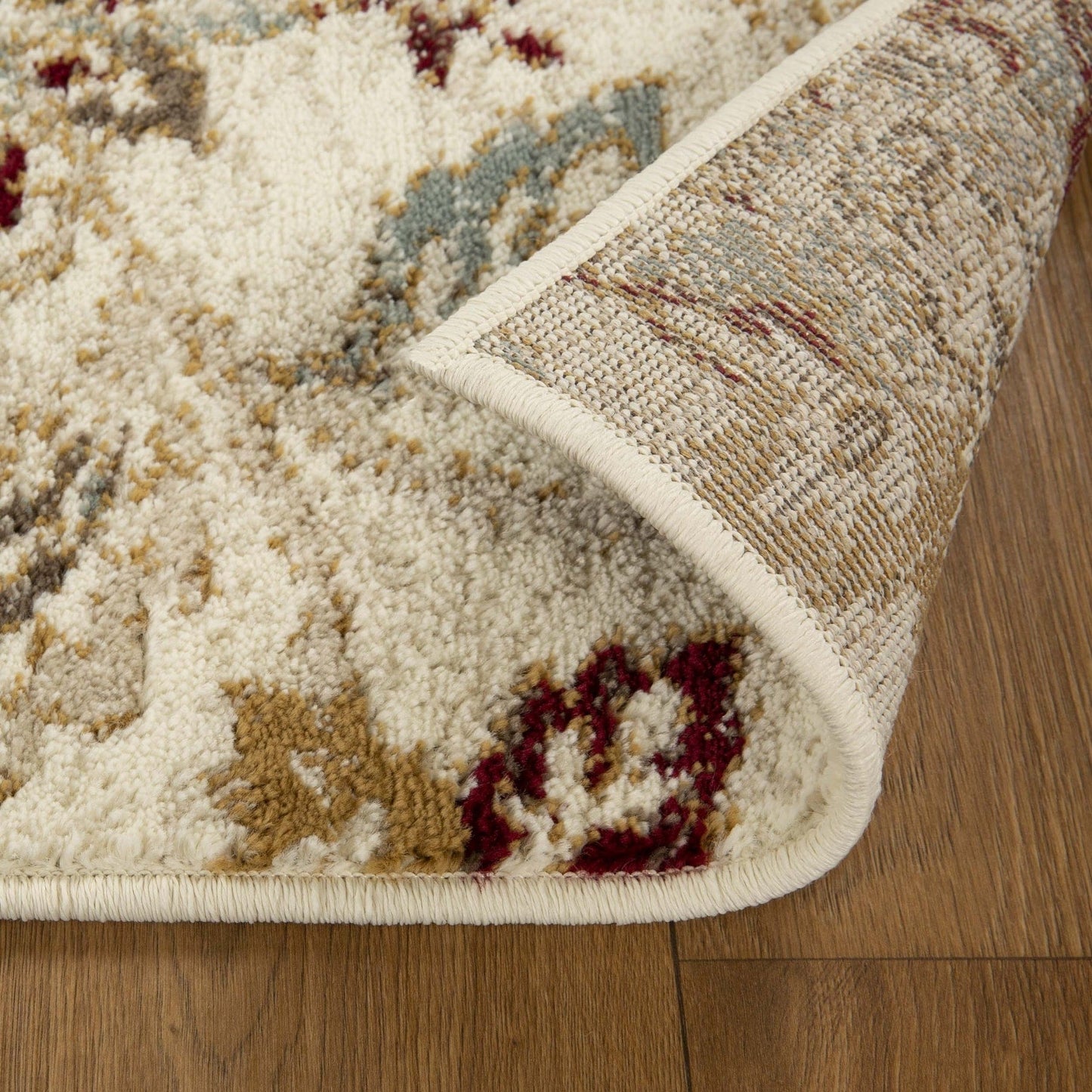 Tapis d'intérieur floral de style ferme jacobéen de qualité supérieure