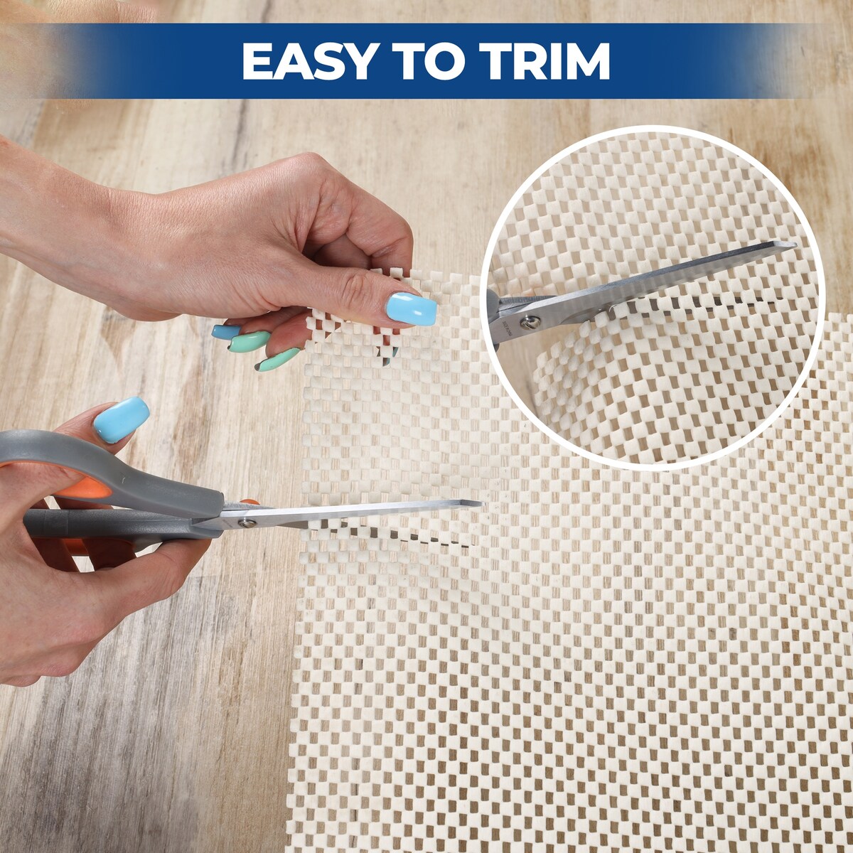 Sous-tapis d'intérieur réversible et antidérapant en mousse Rio de qualité supérieure - Crème