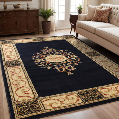 Grand tapis d'intérieur traditionnel de qualité supérieure