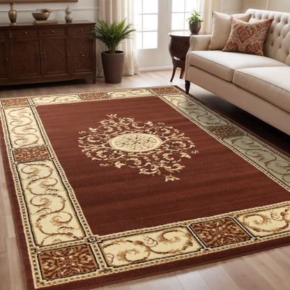 Grand tapis d'intérieur traditionnel de qualité supérieure