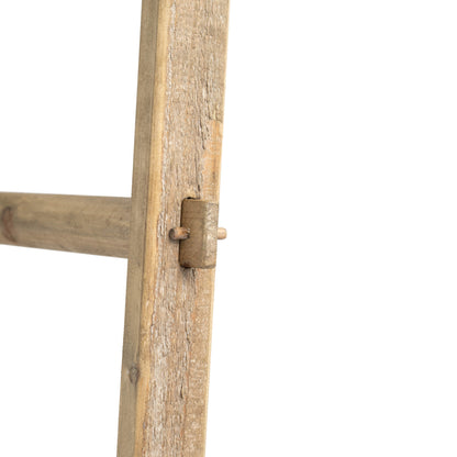 Échelle de rangement rustique Sagebrook Home de 1,8 m de haut, décorative et autoportante, pour le rangement – ​​48 x 5 x 193 cm