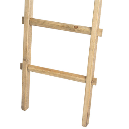 Échelle de rangement rustique Sagebrook Home de 1,8 m de haut, décorative et autoportante, pour le rangement – ​​48 x 5 x 193 cm