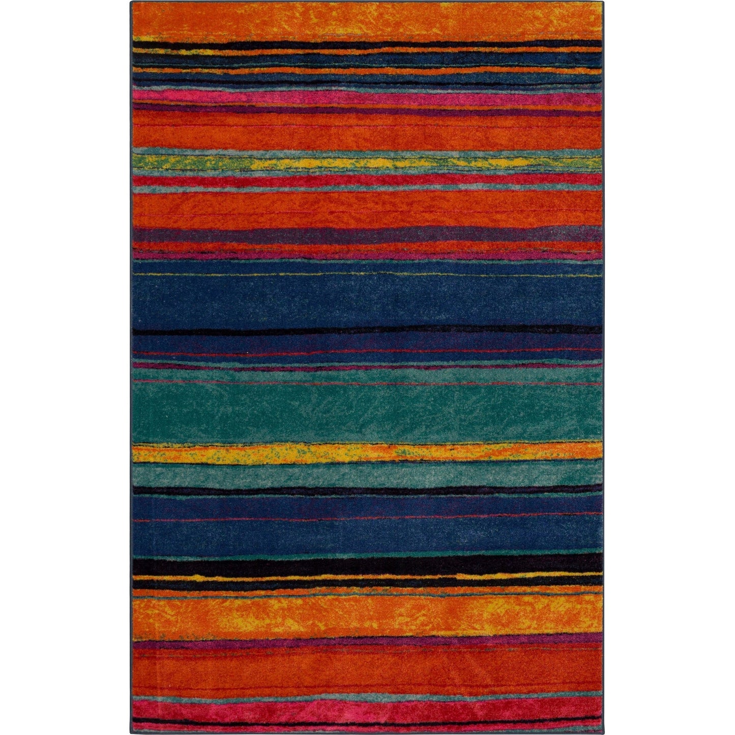 Tapis bohème rayé multicolore Sultan Nomad Curated
