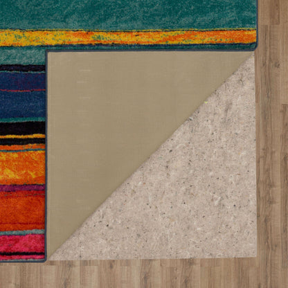 Tapis bohème rayé multicolore Sultan Nomad Curated