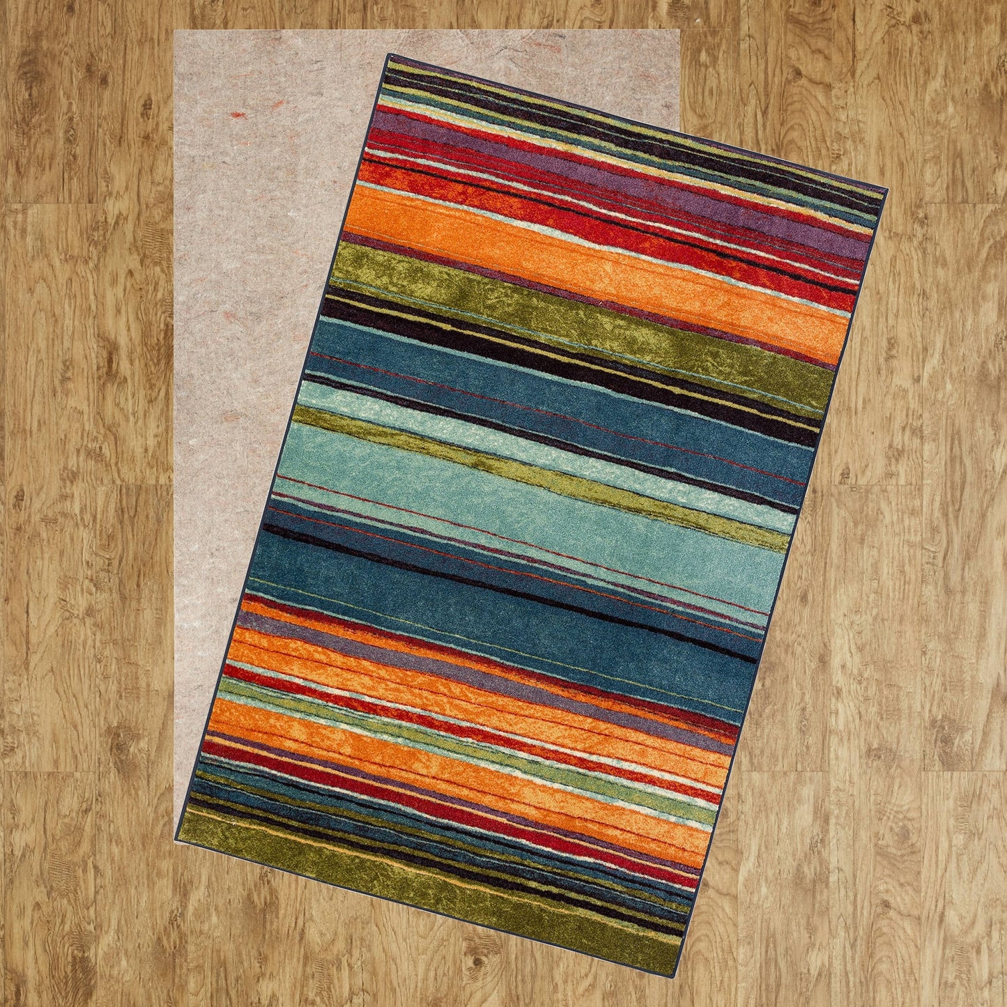 Tapis bohème rayé multicolore Sultan Nomad Curated