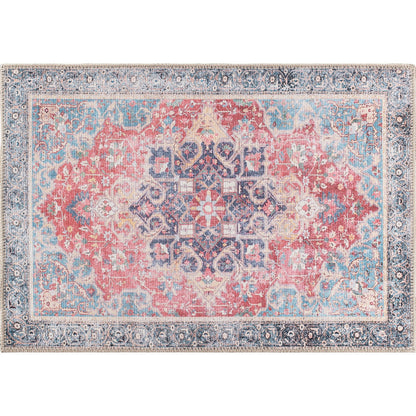 Tapis multi-surfaces traditionnel, vintage et vieilli, lavable en machine