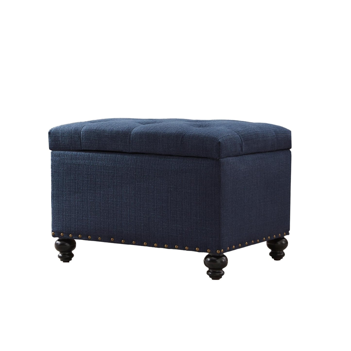 Banc ottoman de rangement capitonné, repose-pieds rectangulaire