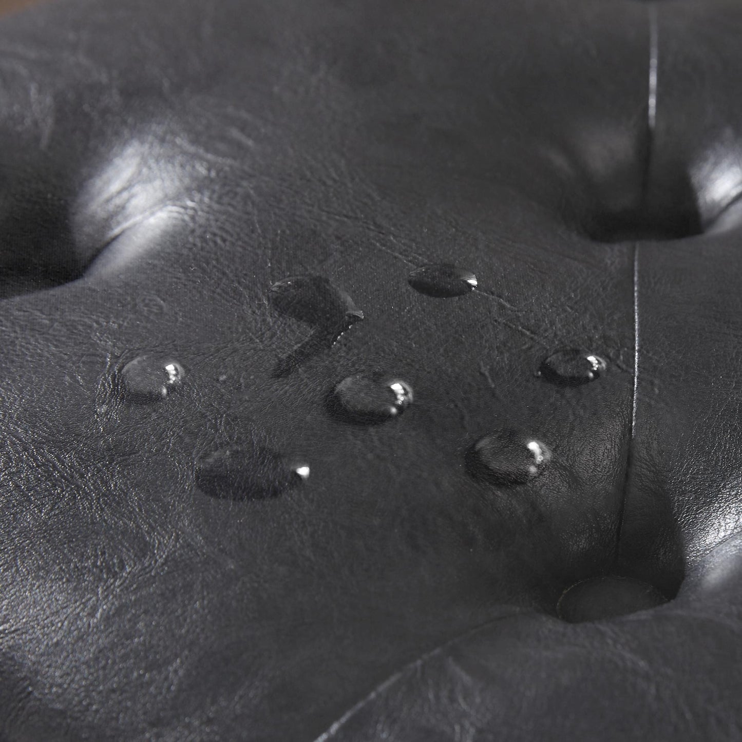 Banc ottoman de rangement capitonné, repose-pieds rectangulaire