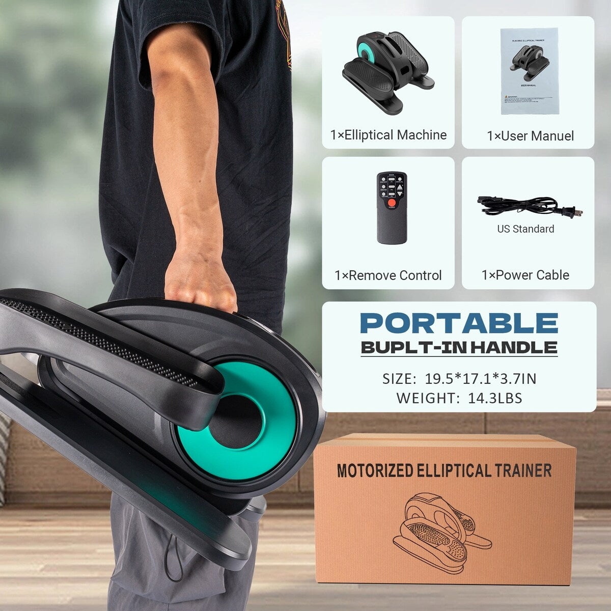 Vélo elliptique sous le bureau, avec télécommande, pédalier assis pour seniors, adultes et adolescents