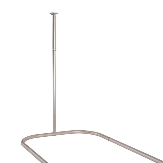 Barre de douche Utopia Alley en aluminium antirouille avec support de plafond pour baignoire sur pattes, 117 x 56 cm