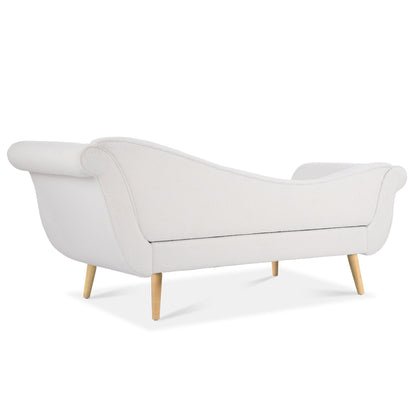 Chaise longue vintage avec accoudoirs en volutes par Christopher Knight Home