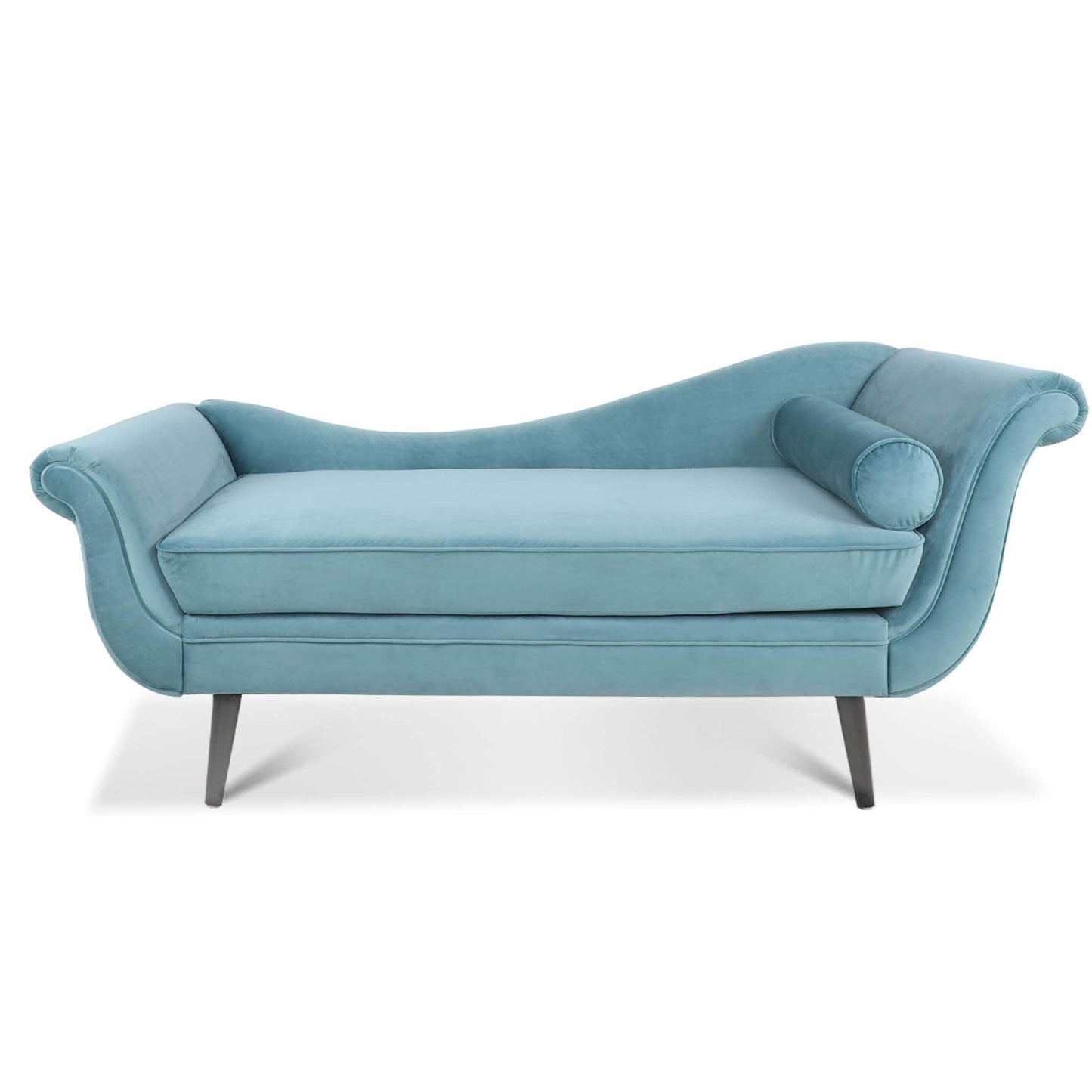 Chaise longue vintage avec accoudoirs en volutes par Christopher Knight Home