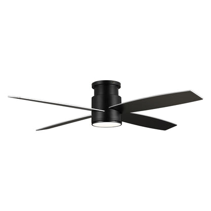 Ventilateur de plafond encastré WINGBO 44/52 pouces avec éclairage et télécommande, 4 pales réversibles