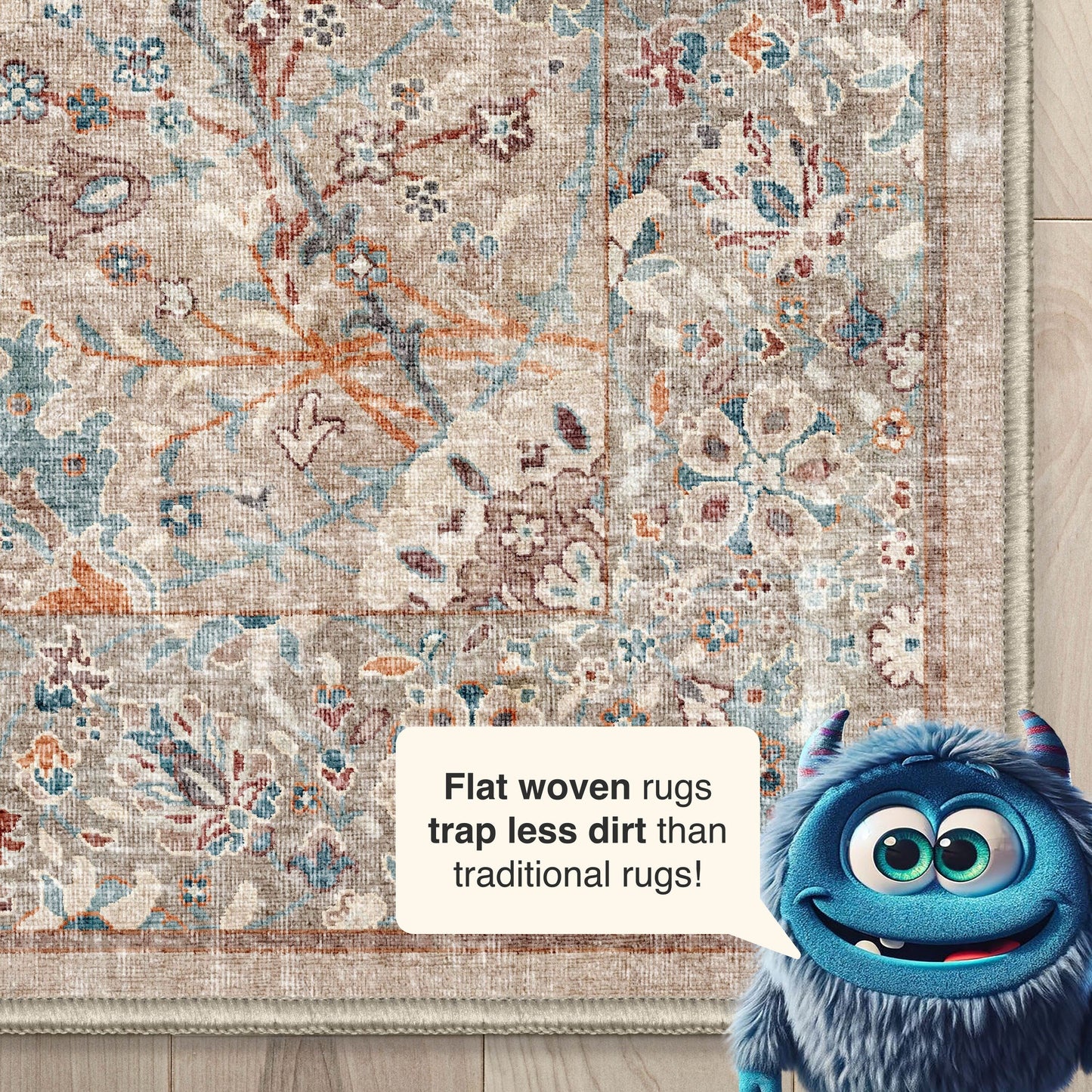 Tapis tissé à plat vintage Emilia Asha Well Woven