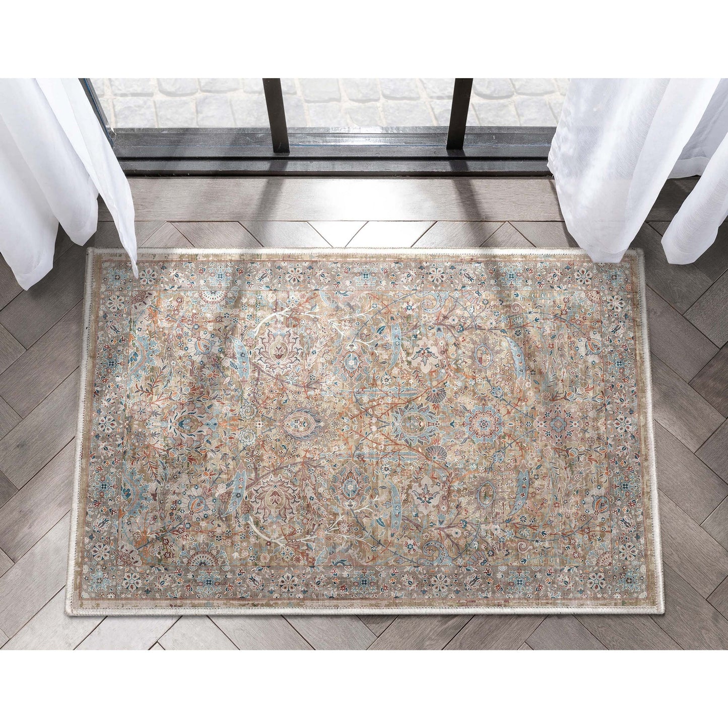 Tapis tissé à plat vintage Emilia Asha Well Woven