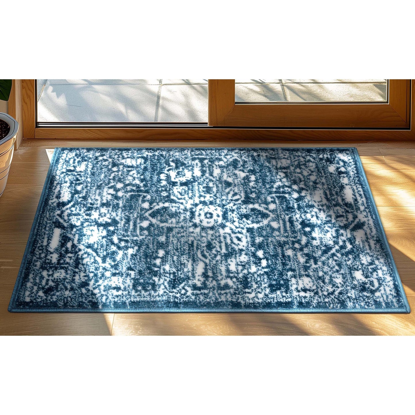 Tapis oriental bohème vintage à motif floral bien tissé Dazzle Disa