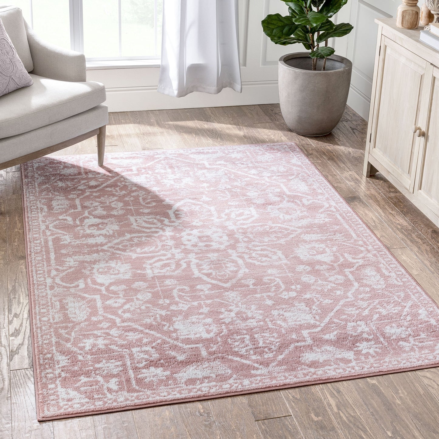 Tapis oriental bohème vintage à motif floral bien tissé Dazzle Disa
